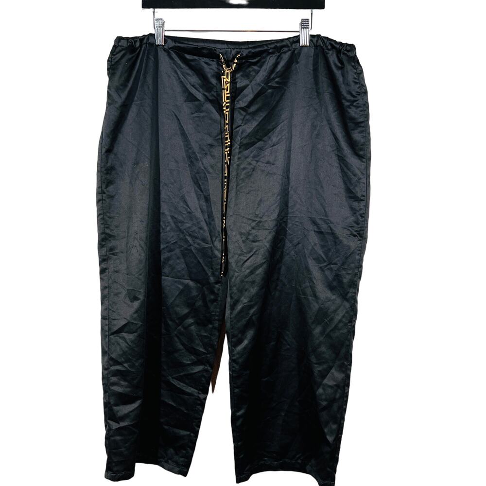 NAtori Pajama Pants Casual Lounge Wear Elastic Waist Black - L